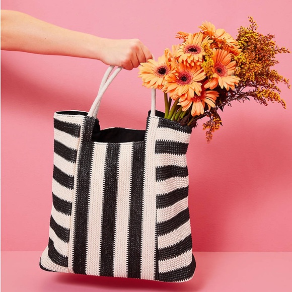 Kelly & Katie Handbags - 🔥🎁🛍NWOT Roomy Striped Crotched Tote